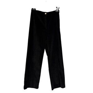 St. John Couture Black‎ Velvet High Rise Pants Size 2